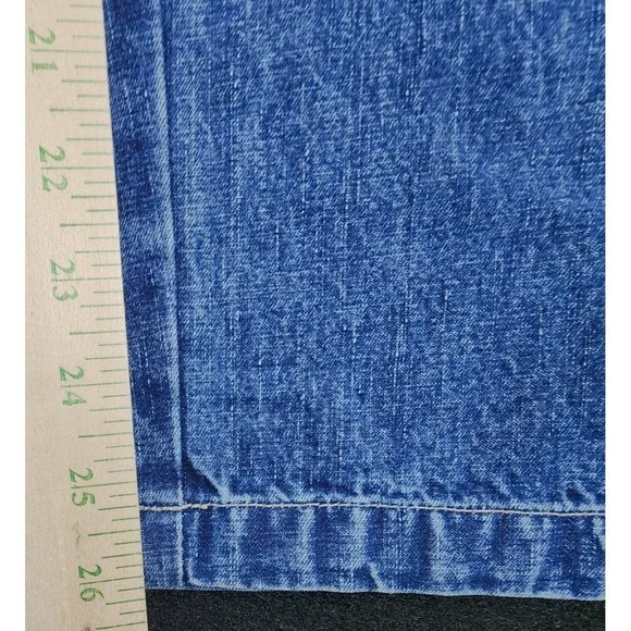 VTG Bill Blass Jean Women PL Blue Denim Elastic Waist Drawstring Utility Pockets - Picture 4 of 9